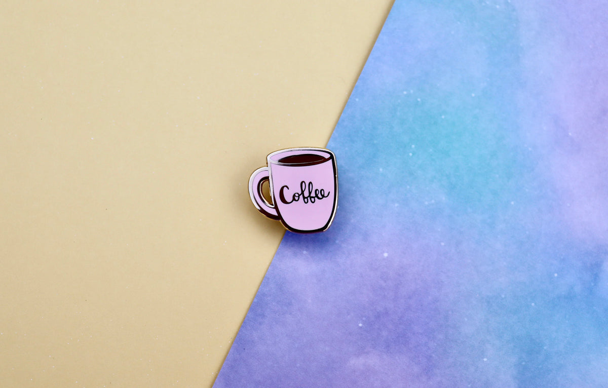 Pink Coffee Mug Pin